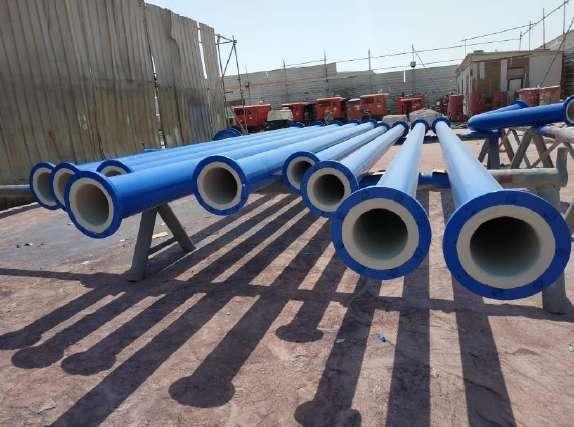 Coated pipes prepared in the project yard