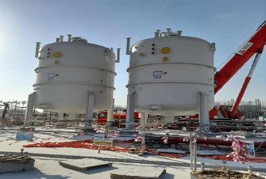 Industrial tanks pictured in the company profile